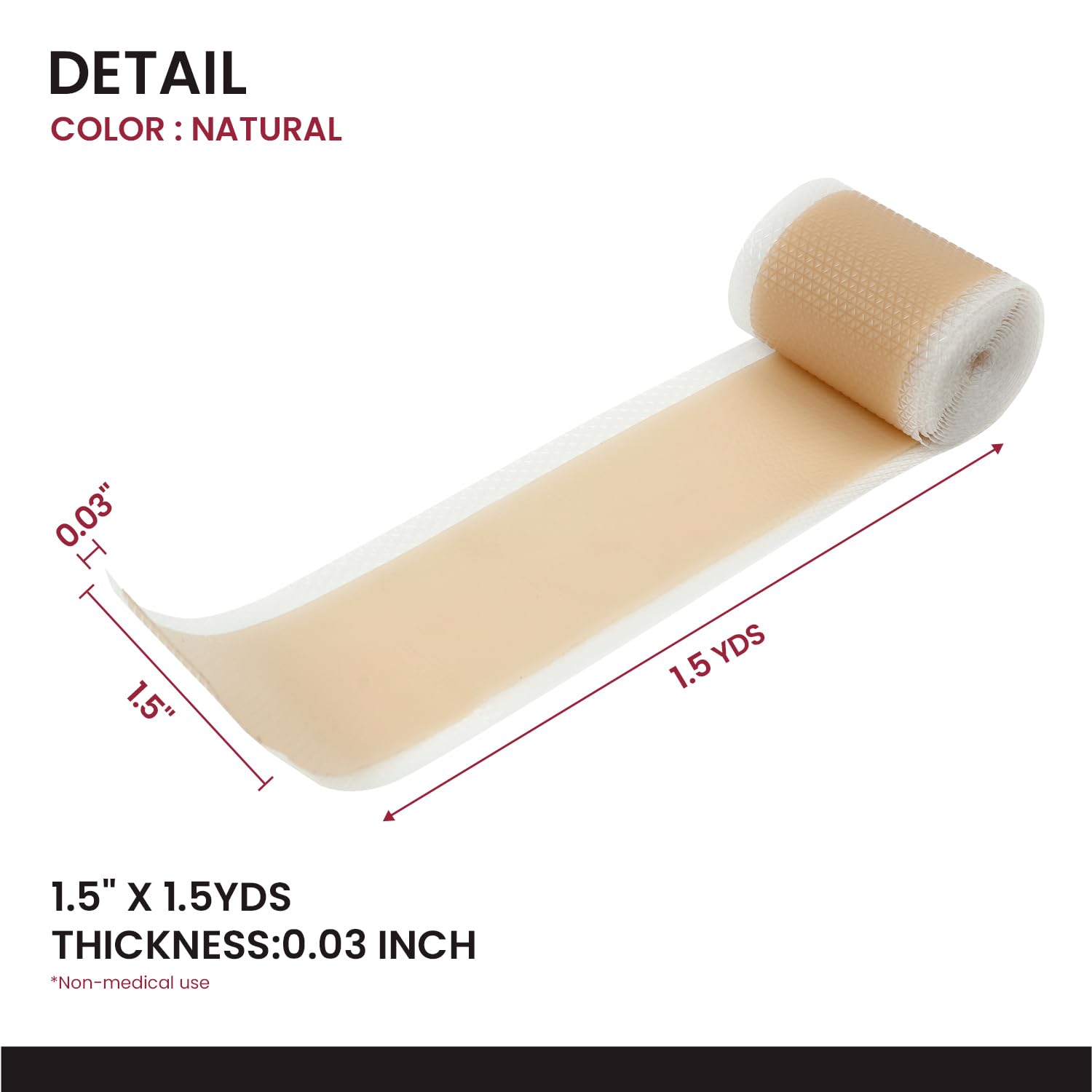 STUDIO LIMITED Fake Scalp Tape demonstrating flexibility and breathability
