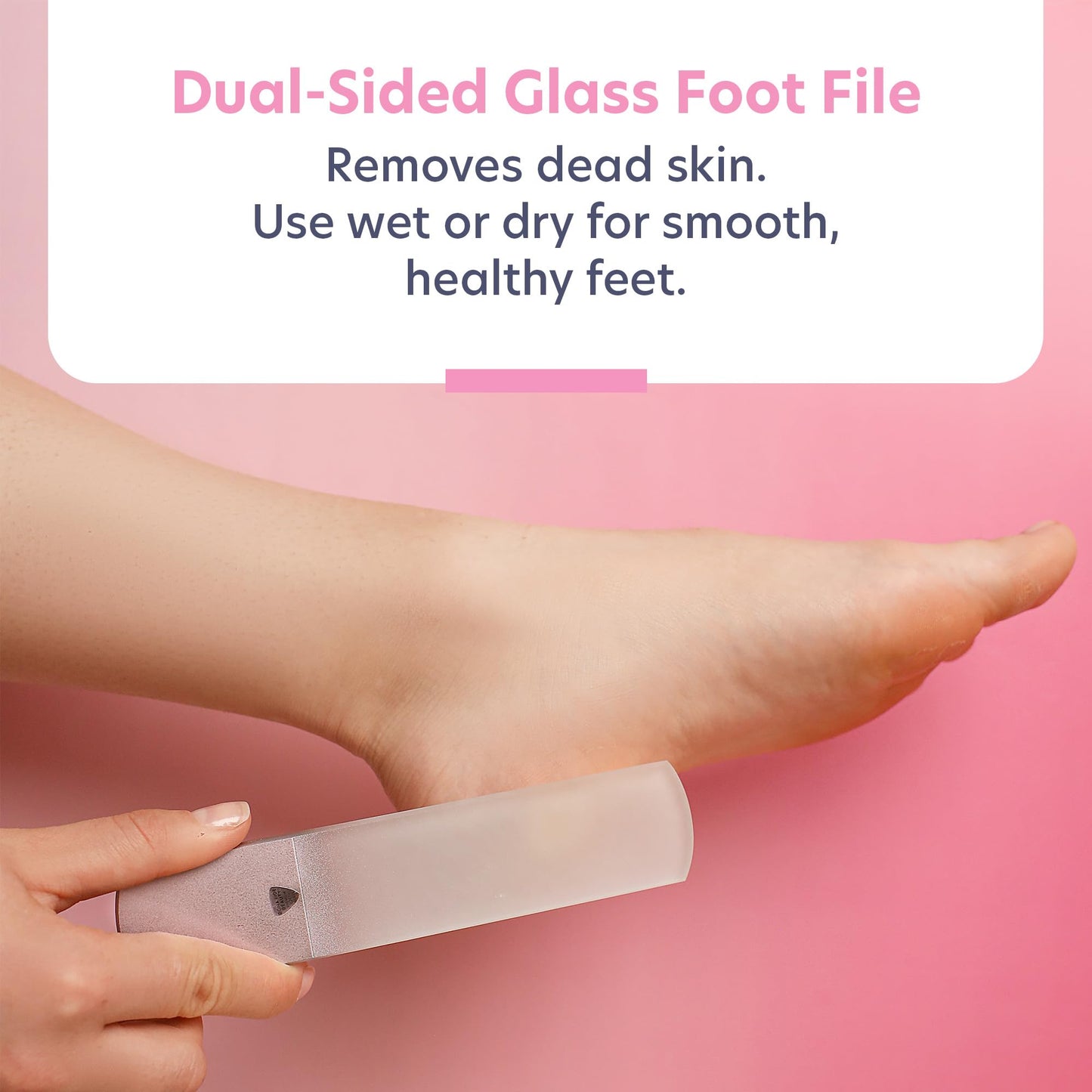 Travel size glass nail file from Bona Fide Beauty set