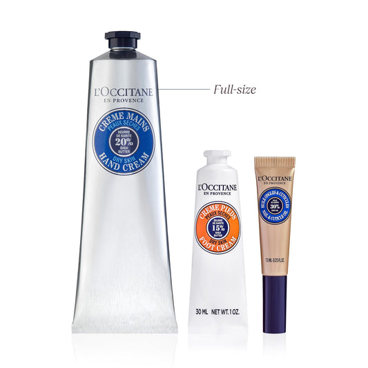 Loccitane shea butter hand cream and foot cream set