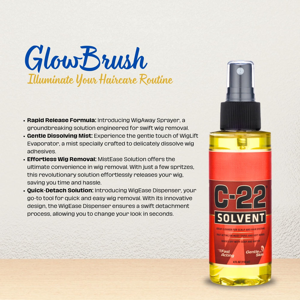 Fast acting citrus solvent spray bottle showing instructions for removing tape in extensions safely.