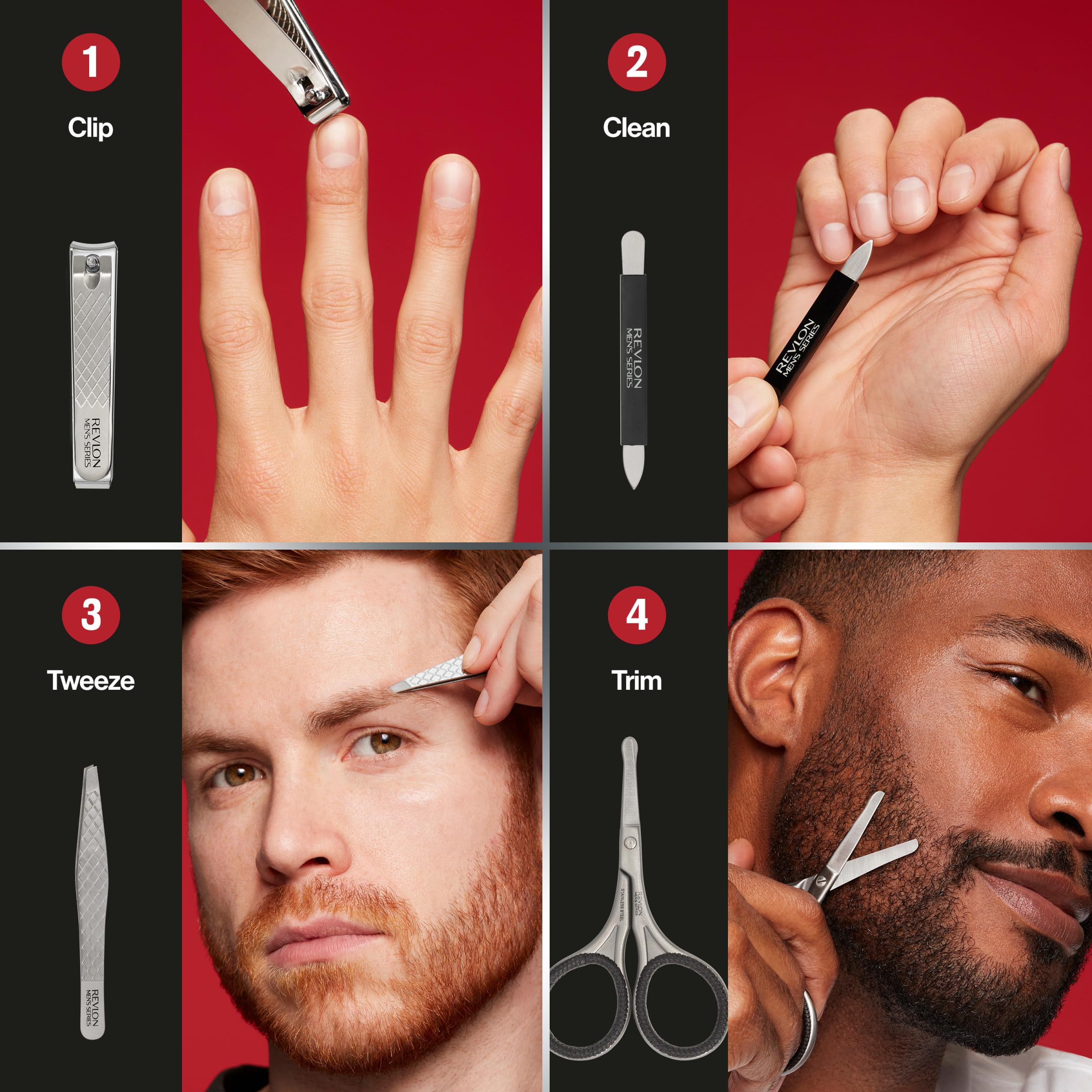 Revlon grooming kit tools displayed on surface