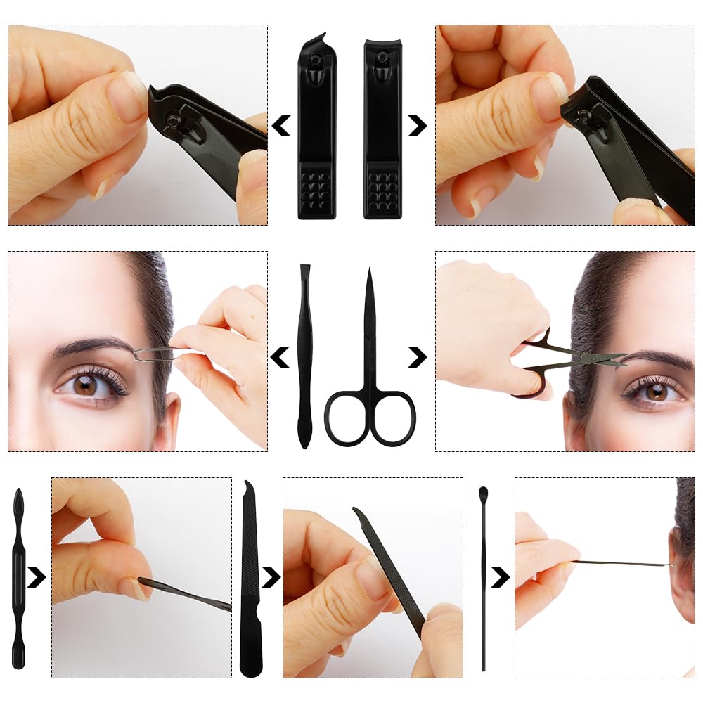Qeymn travel case for nail care kit closed view