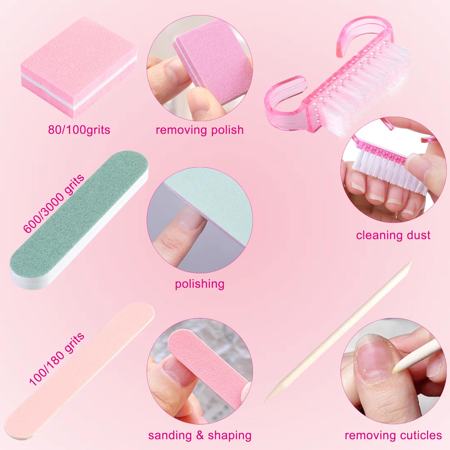 Fcozpjk nail kit packaging for travel