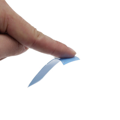 NEITSI Walker Ultra Hold Mini Tabs close up view highlighting the clear thin profile of the waterproof wig adhesive strips