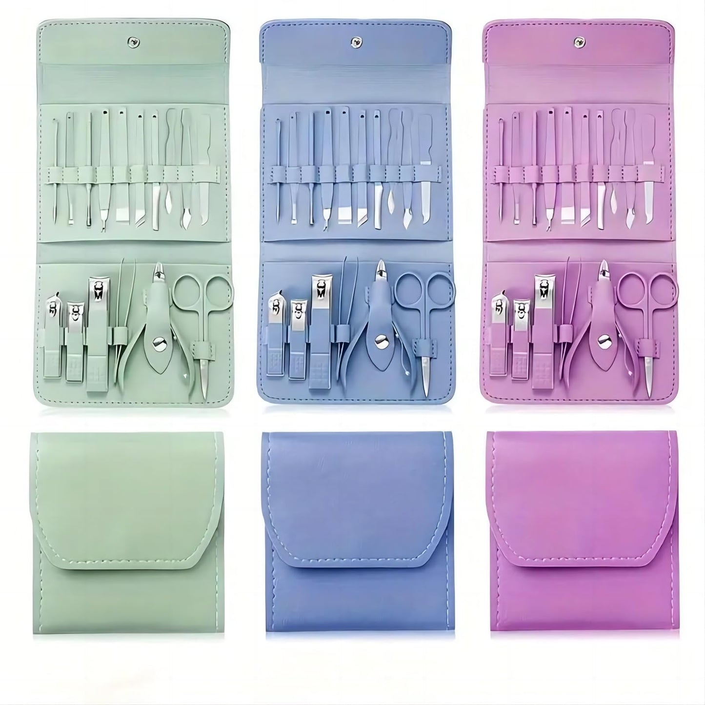 Close up of stainless steel nail clippers from AweStuffs grooming set