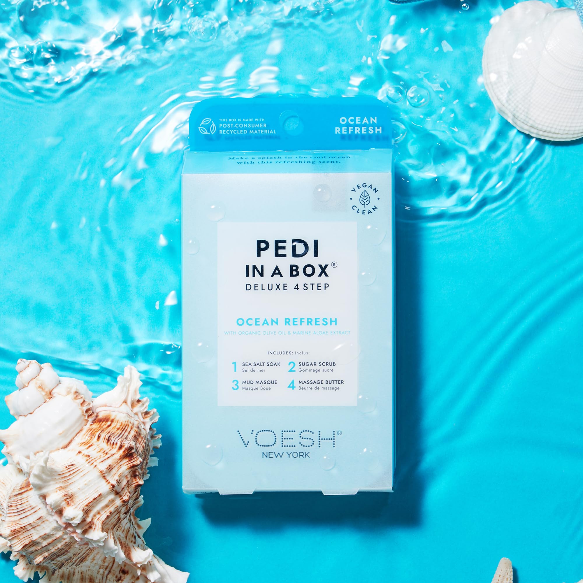VOESH Ocean Refresh and Eucalyptus Energy Boost pedicure kit packets