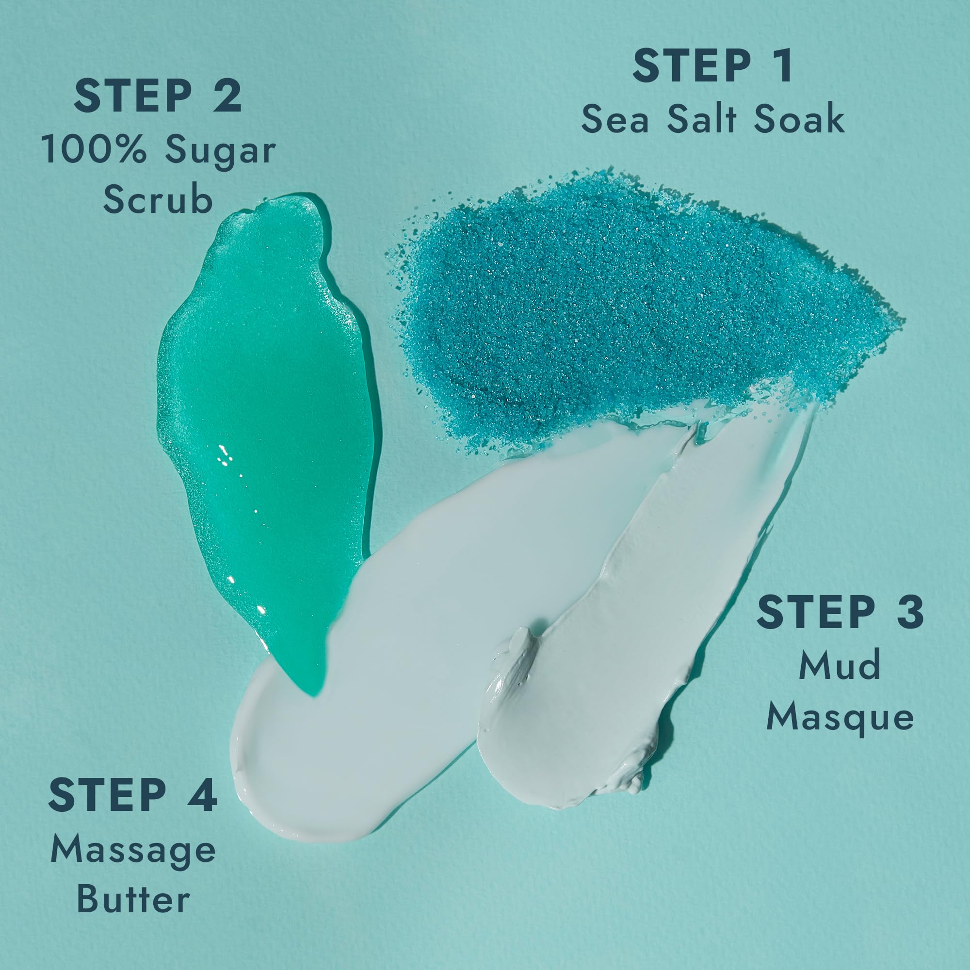 Top view of VOESH Pedi in a Box refreshing foot care set