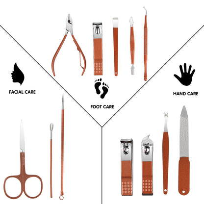 Bleswin stainless steel nail grooming tools set
