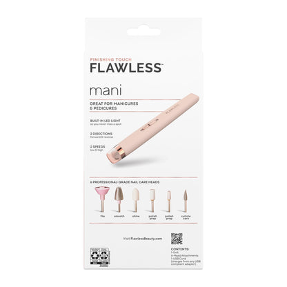Rechargeable electric nail file with rose gold finish