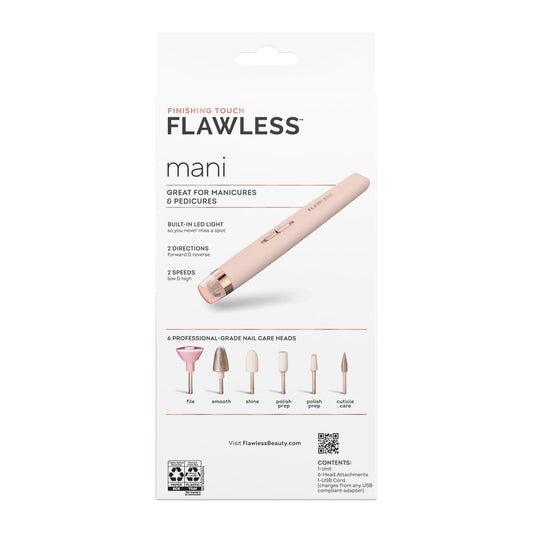 Rechargeable electric nail file with rose gold finish
