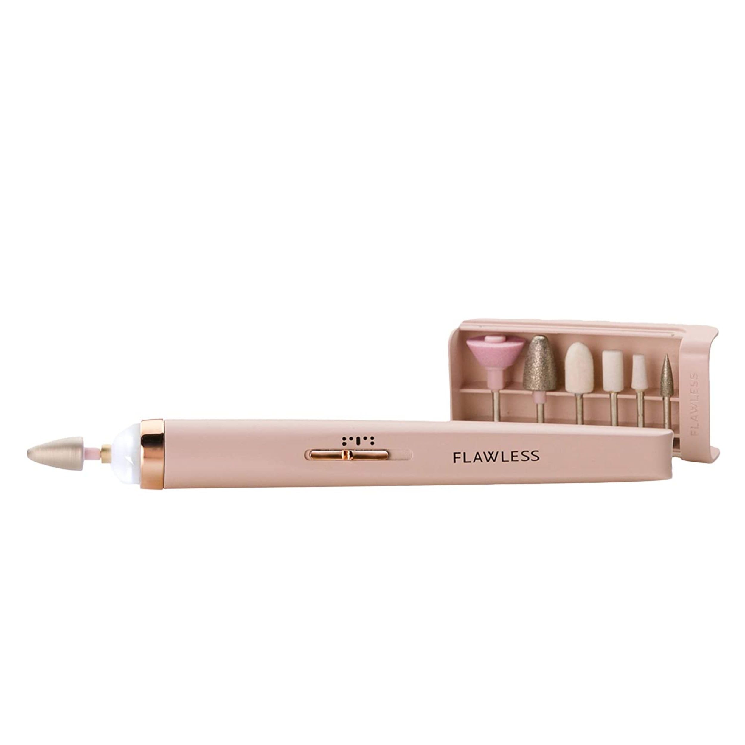Six interchangeable heads for manicure and pedicure kit