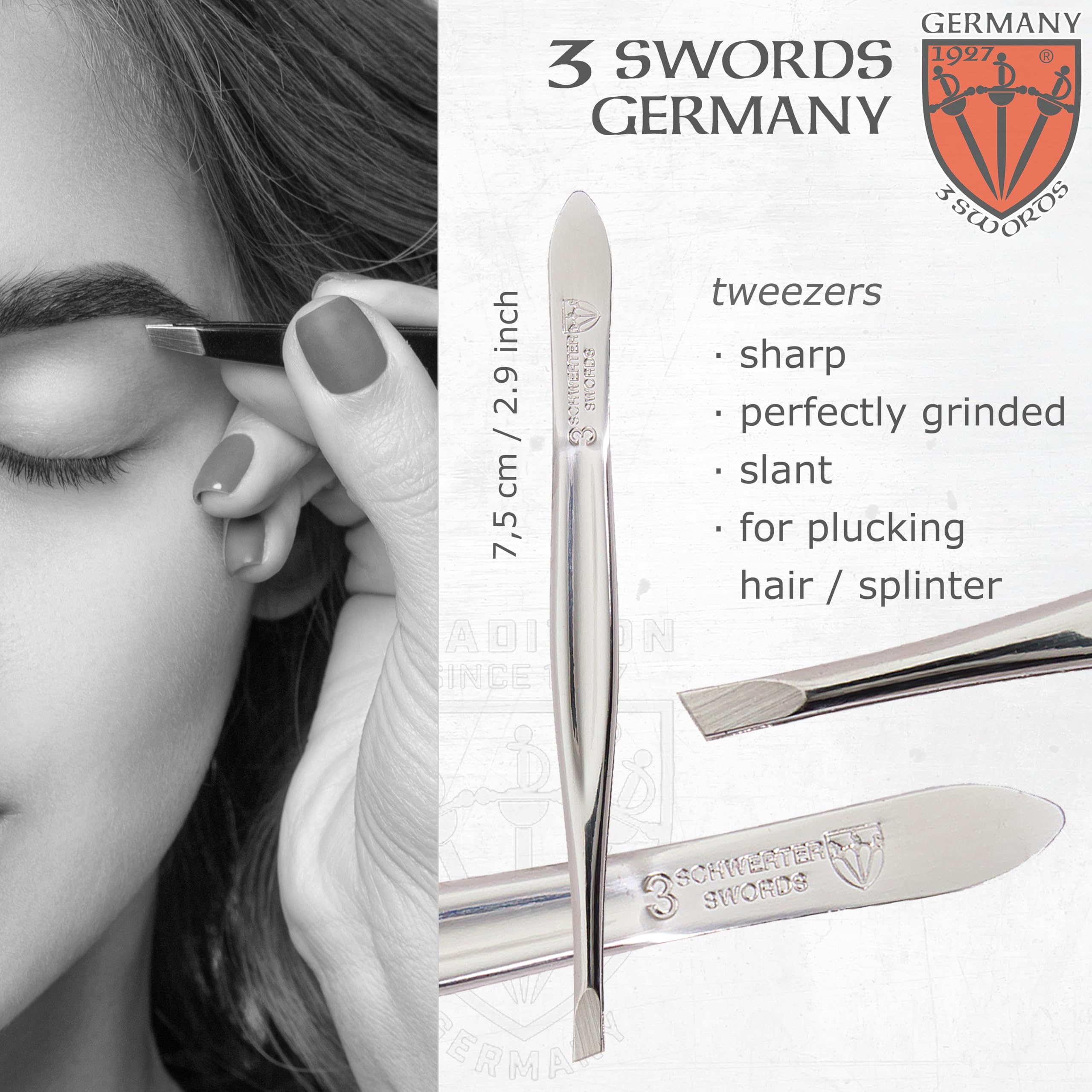 Top view of 3 Swords Germany professional nail care implements