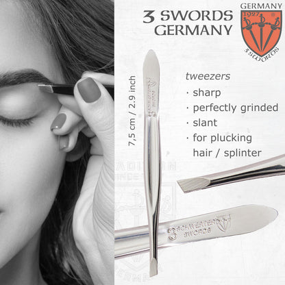 Top view of 3 Swords Germany professional nail care implements