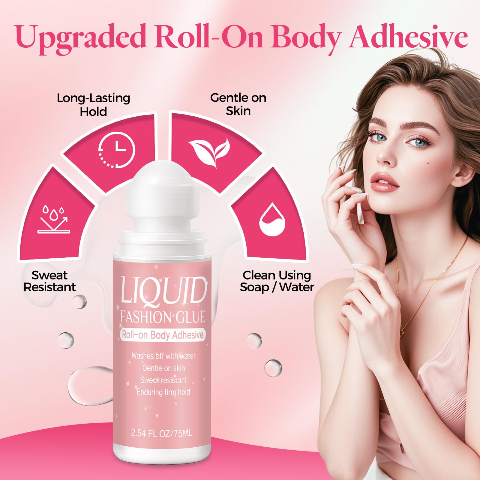 Vigorder sweat resistant body glue bottle for fashion styling