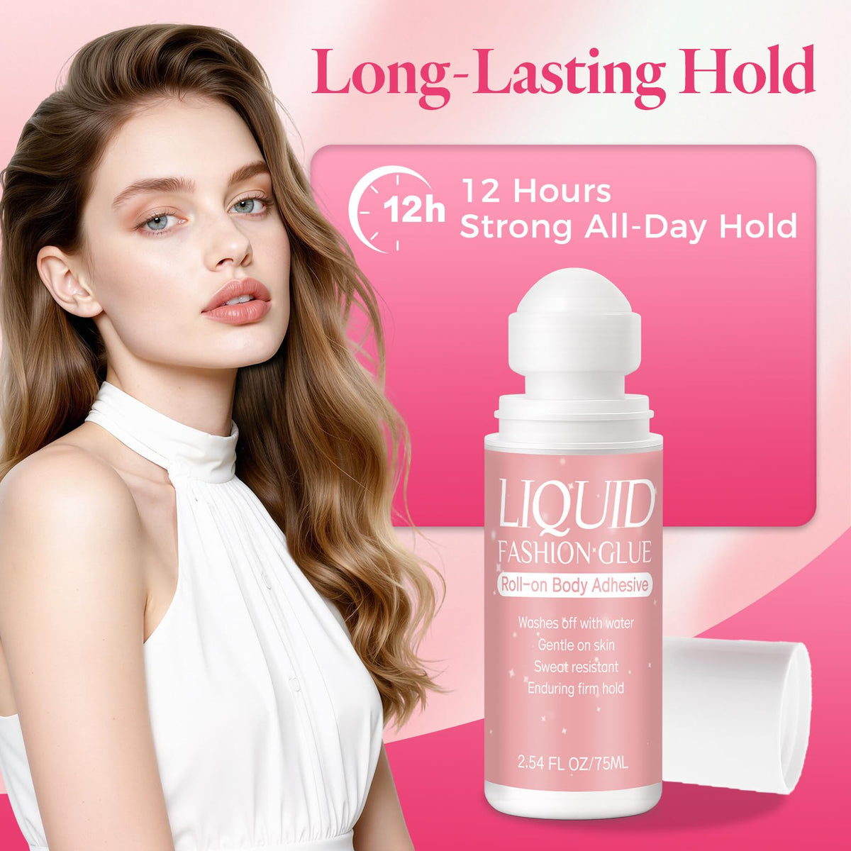 Professional fashion adhesive for secure clothing hold