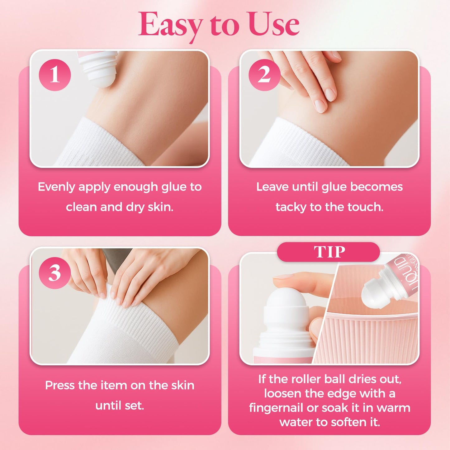 Sweat resistant body glue for costumes and accessories