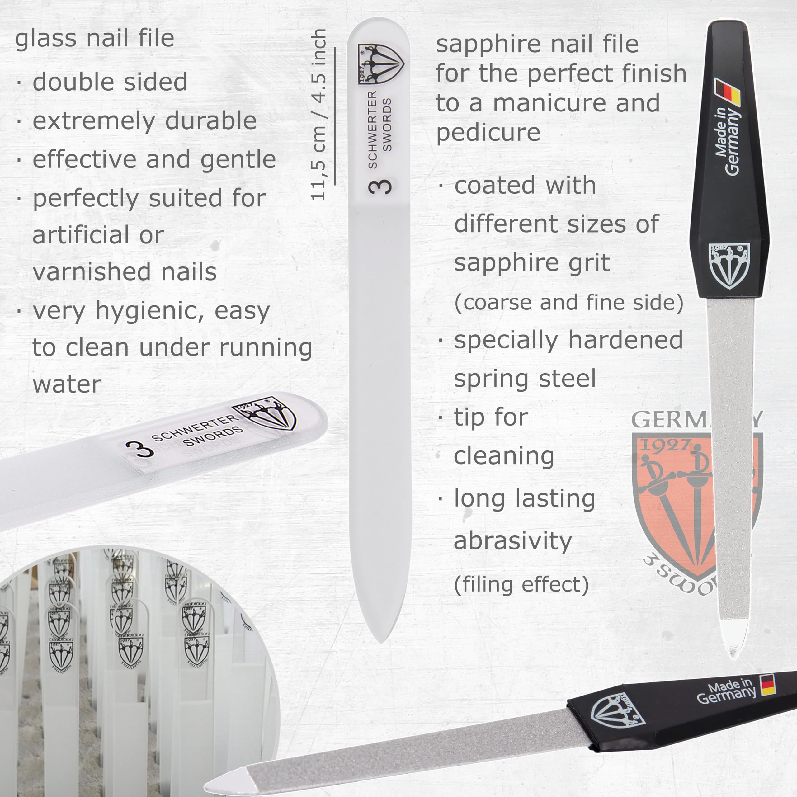 Open view of 8 piece grooming kit showing all professional steel tools