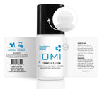 Two ounce bottle of Jomi Compression sweat resistant skin adhesive for clothing security