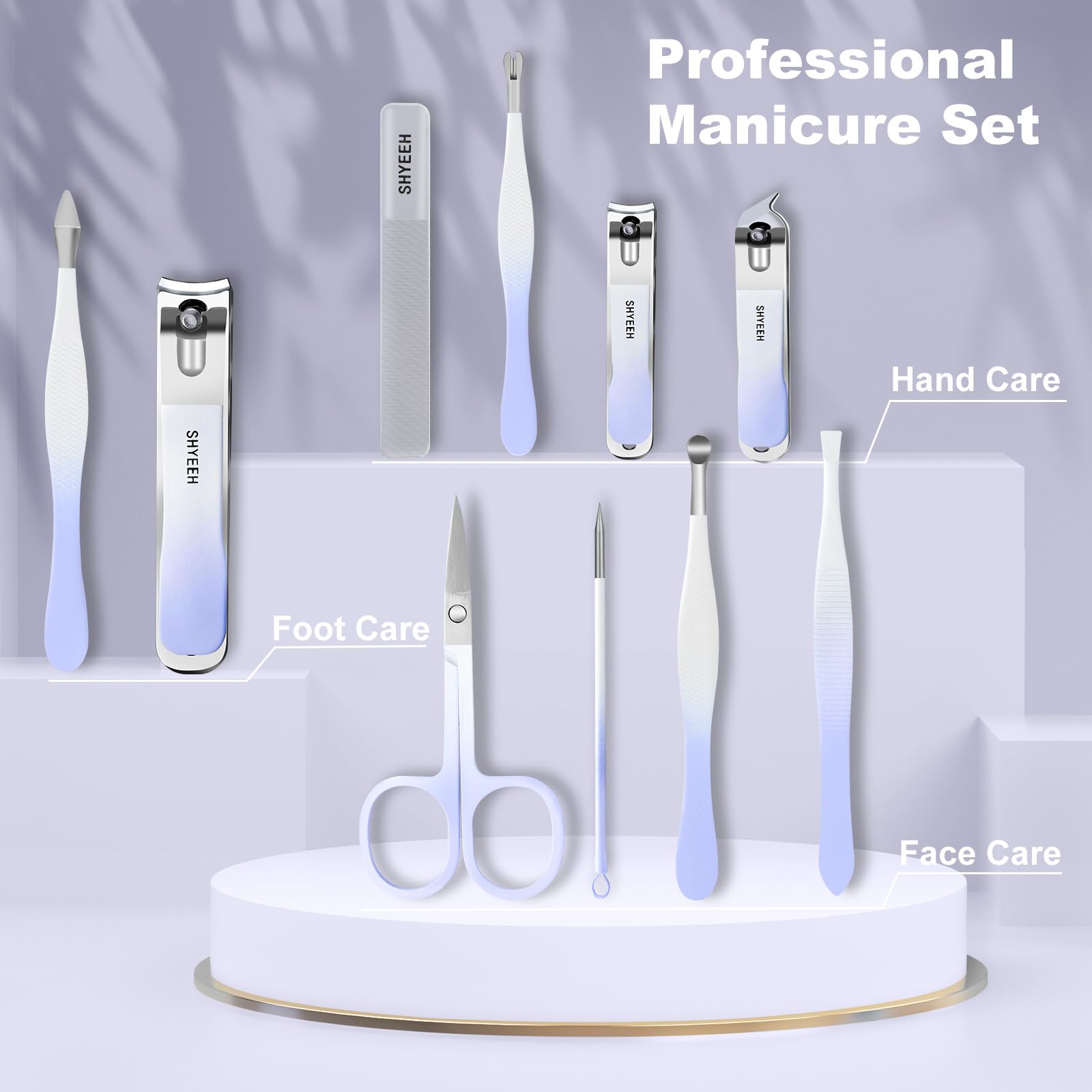 High-carbon steel nail clippers and tools set