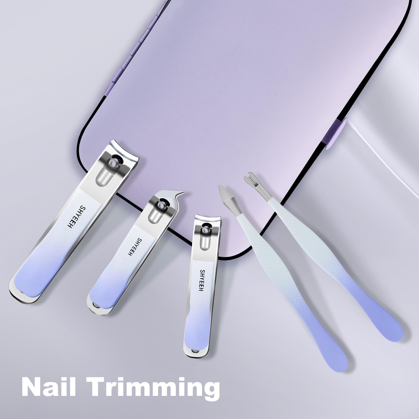 Close up of high-carbon steel pedicure tools