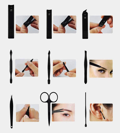 Close up of sharp nail scissors from Qlne grooming kit