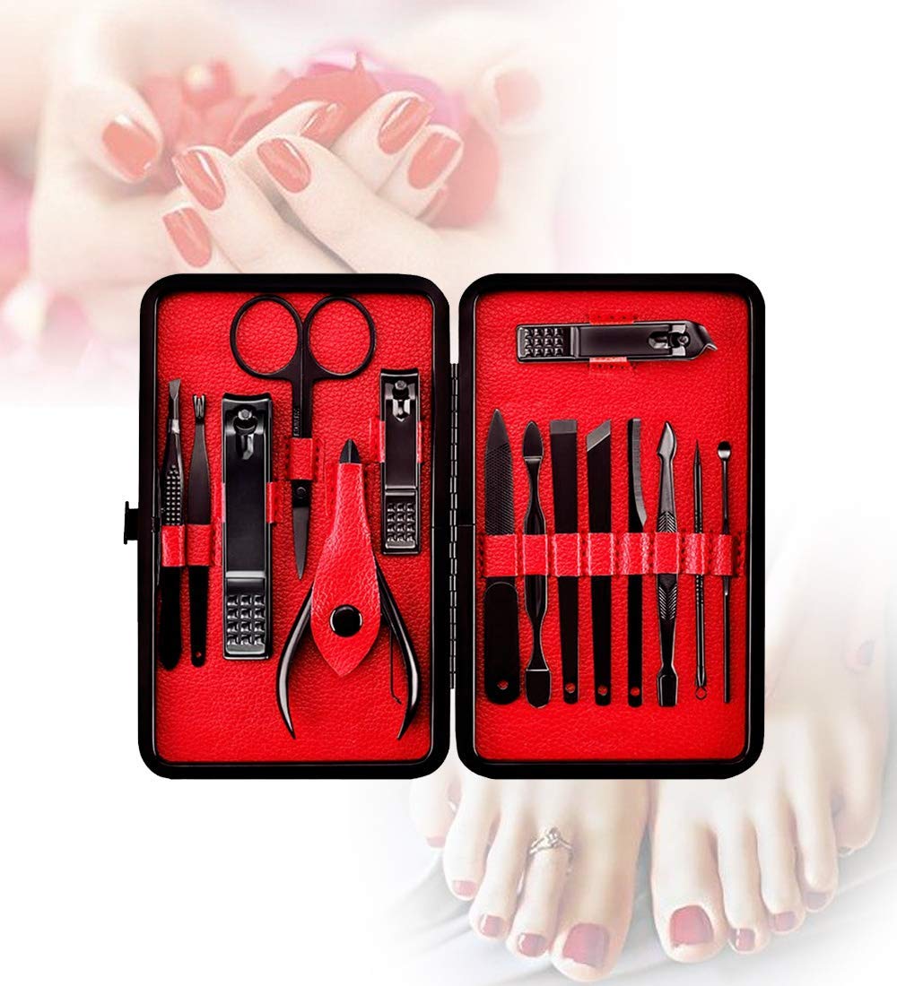 Full Qlne stainless steel nail care set contents