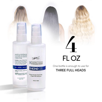 The Hair Shop D Bond Gel formulation bottle for K Tip and U Tip removal