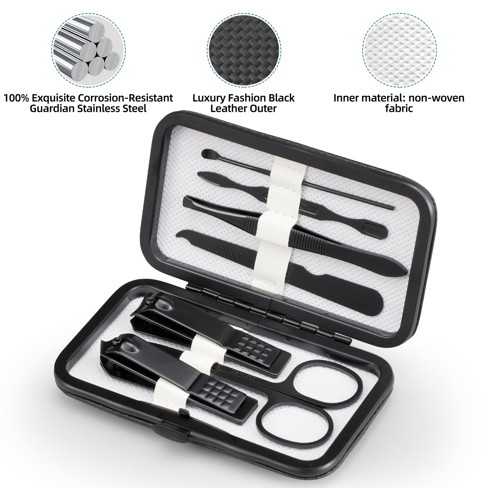Durable stainless steel grooming tools for men and women