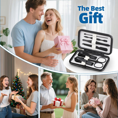 Compact grooming set for personal nail care accessories