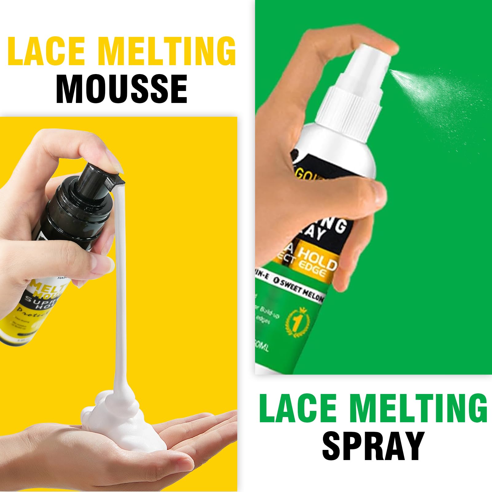USA imported hair adhesive mousse for natural looking seamless lace front applications