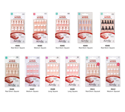 Side profile of Kiss Salon Acrylic French Kit Sure Thing Medium box