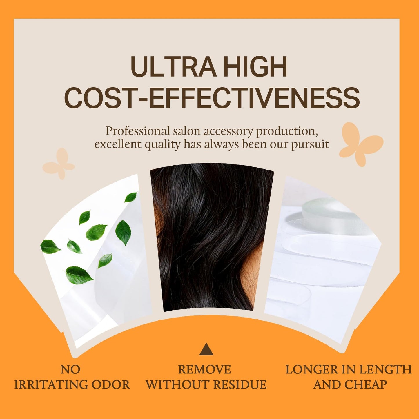 DOORES strong hold invisible tape roll for seamless and lightweight hair extension application.