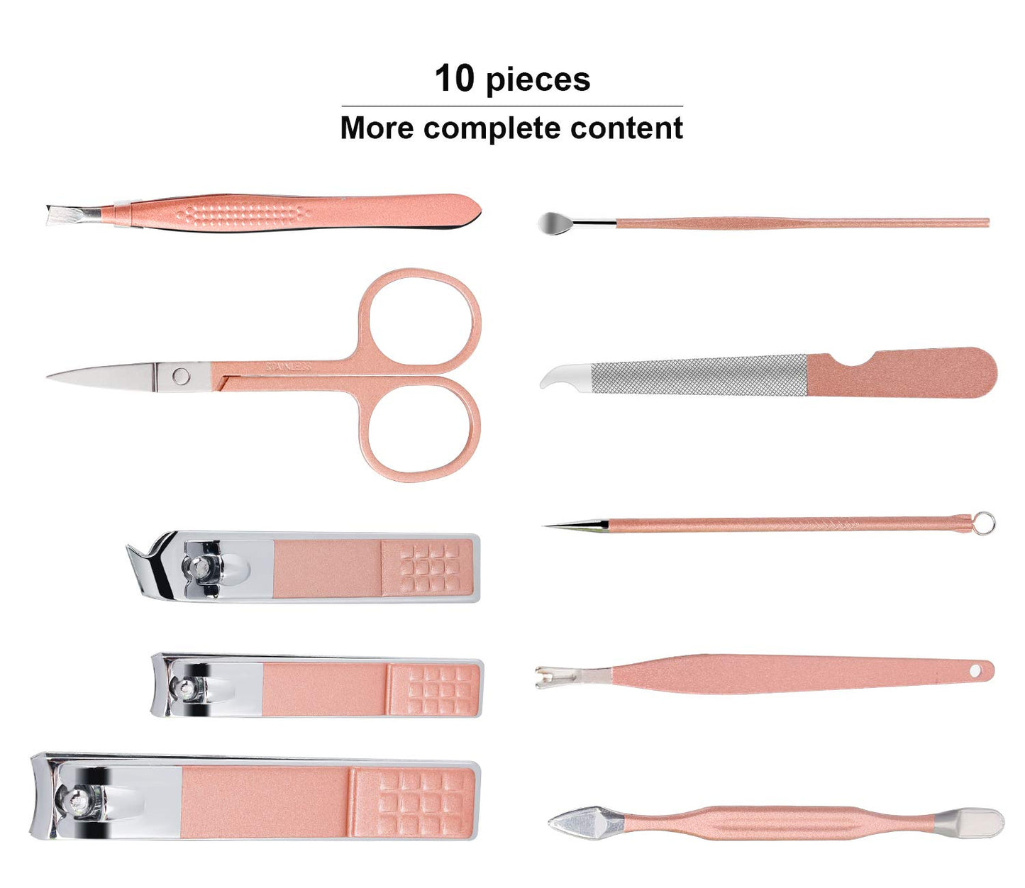 Close up of stainless steel nail clippers from Keiby Citom grooming set