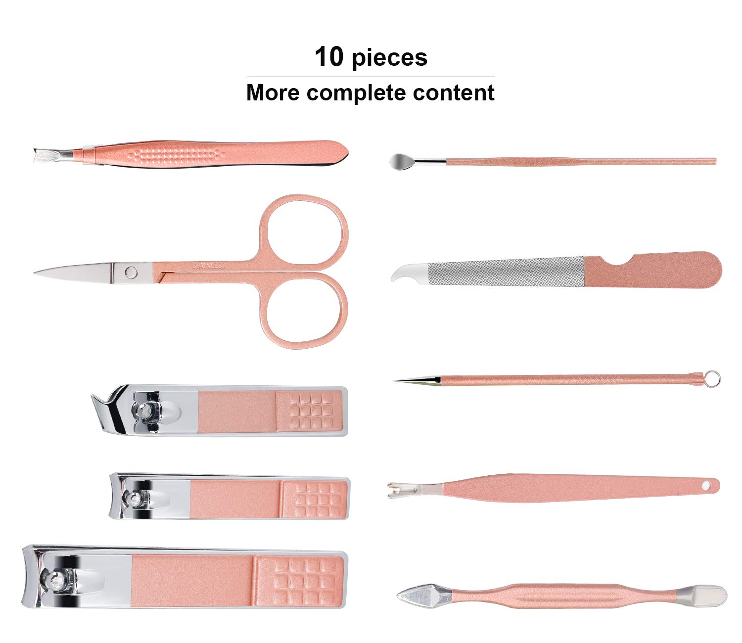 Close up of stainless steel nail clippers from Keiby Citom grooming set