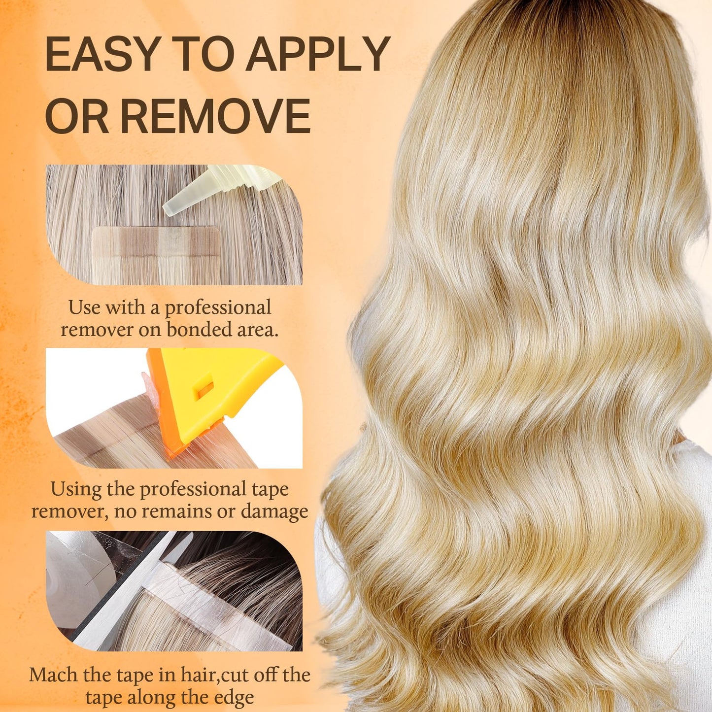Residue free DOORES single sided hair extension adhesive roll showcasing professional salon quality.