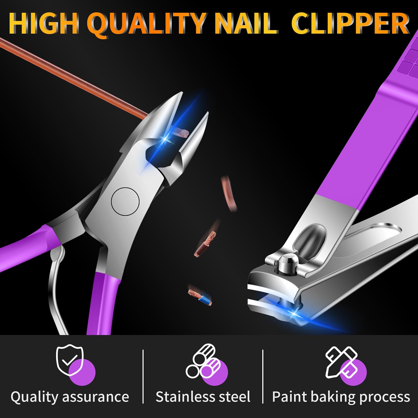 Acharaj 16 piece pedicure kit tools organized in travel bag
