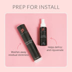 Pre cut matte finish hair extension tape pieces sheet layout