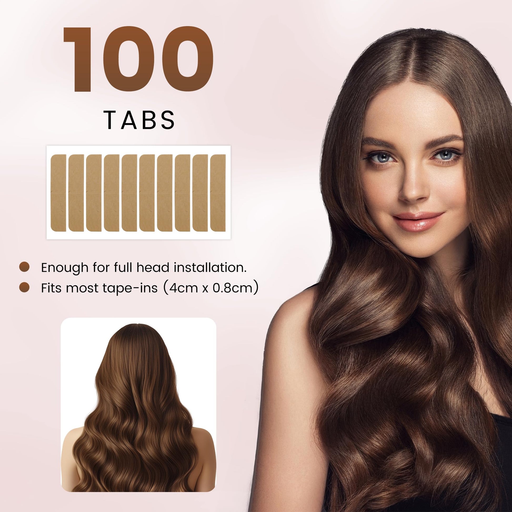 MIILYE extension replacement tape sheets demonstrating the spaced release gap for quick alignment on silicone wefts.