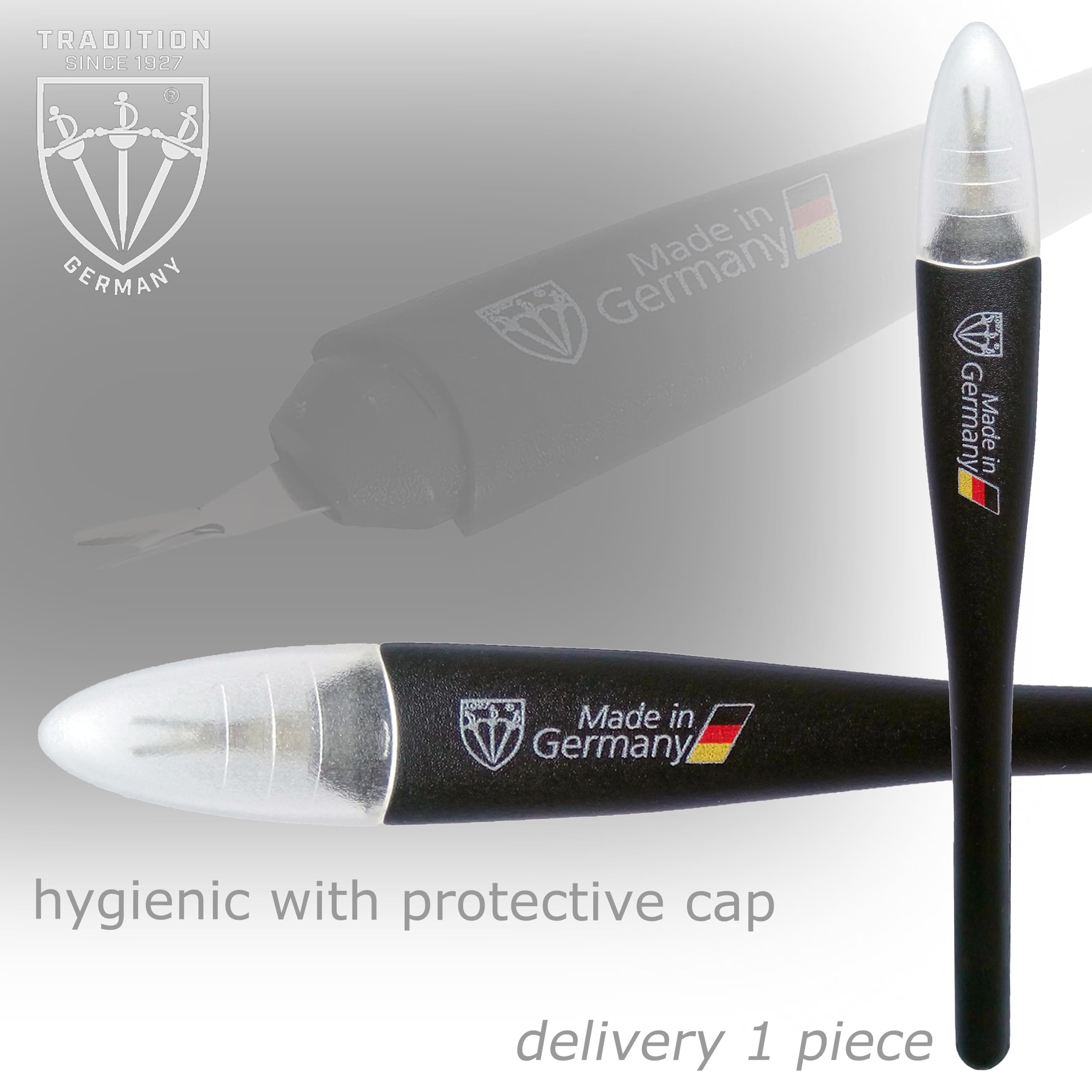 Ergonomic handle of 3 Swords Germany nail cuticle remover