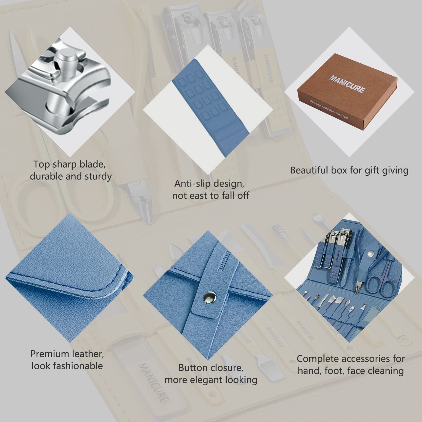 Kresal beauty tool kit for thick nails and cuticle care