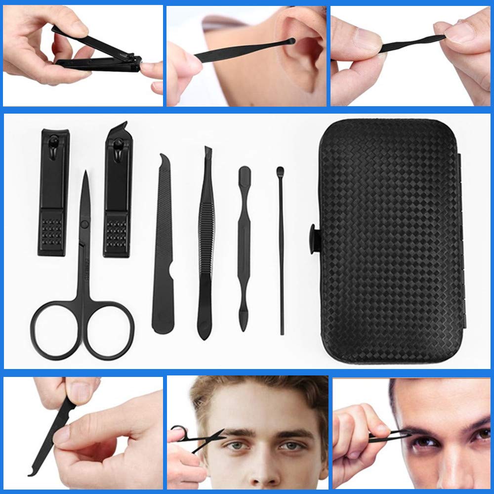 Close up of stainless steel nail scissors from Quripe set