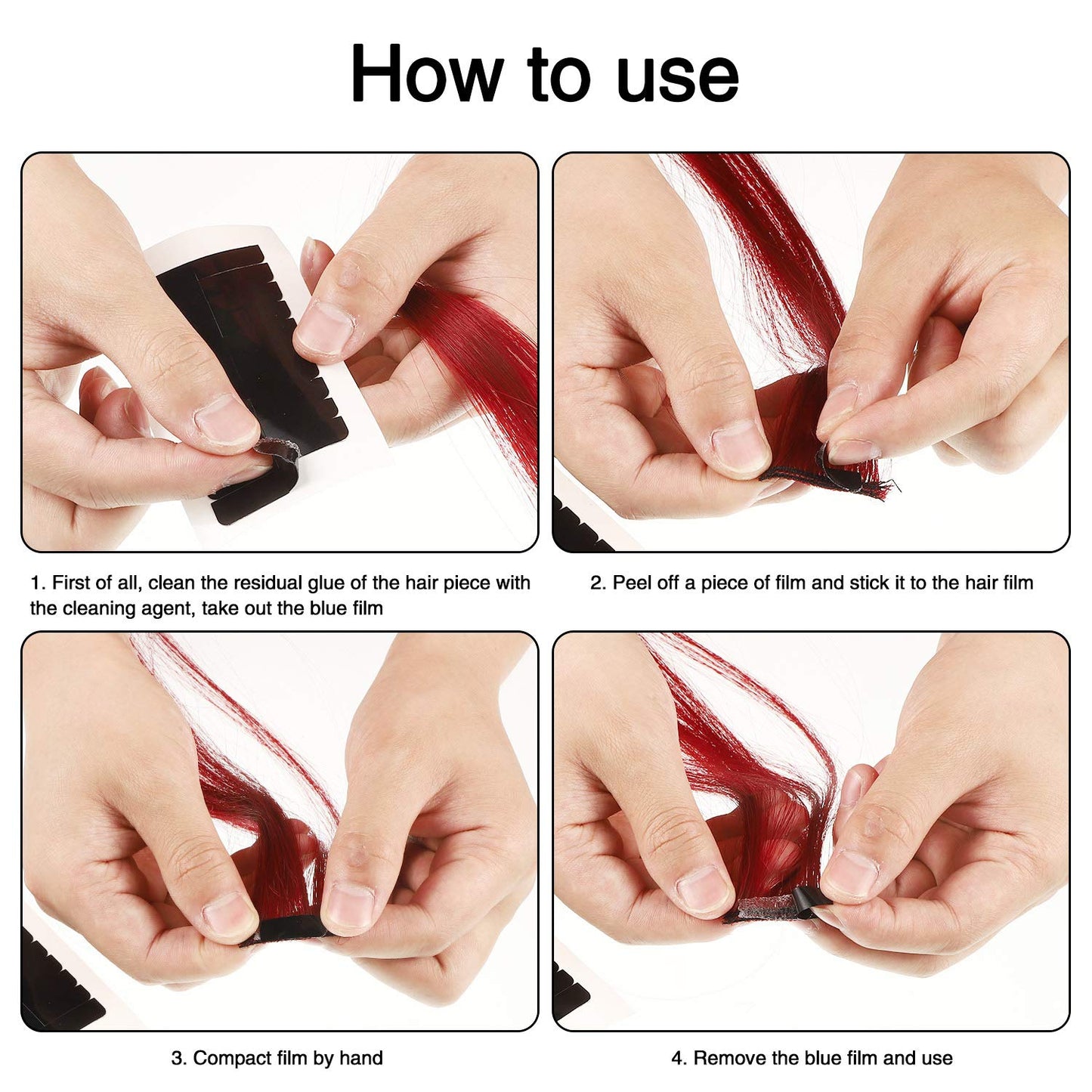 Blulu professional beauty tool hairpiece supplies packaging showing thirty sheets bundle