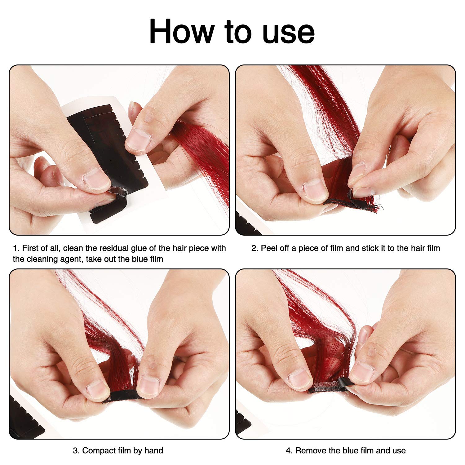 Blulu professional beauty tool hairpiece supplies packaging showing thirty sheets bundle