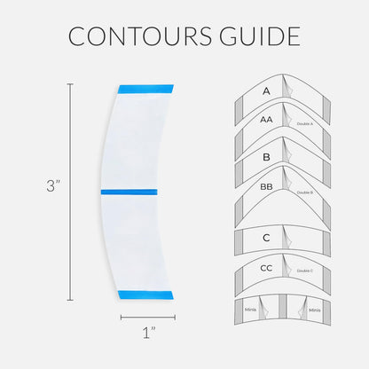 Demonstration of the flexible and stretchy carrier of the adhesive mini tab for comfortable wig attachment.