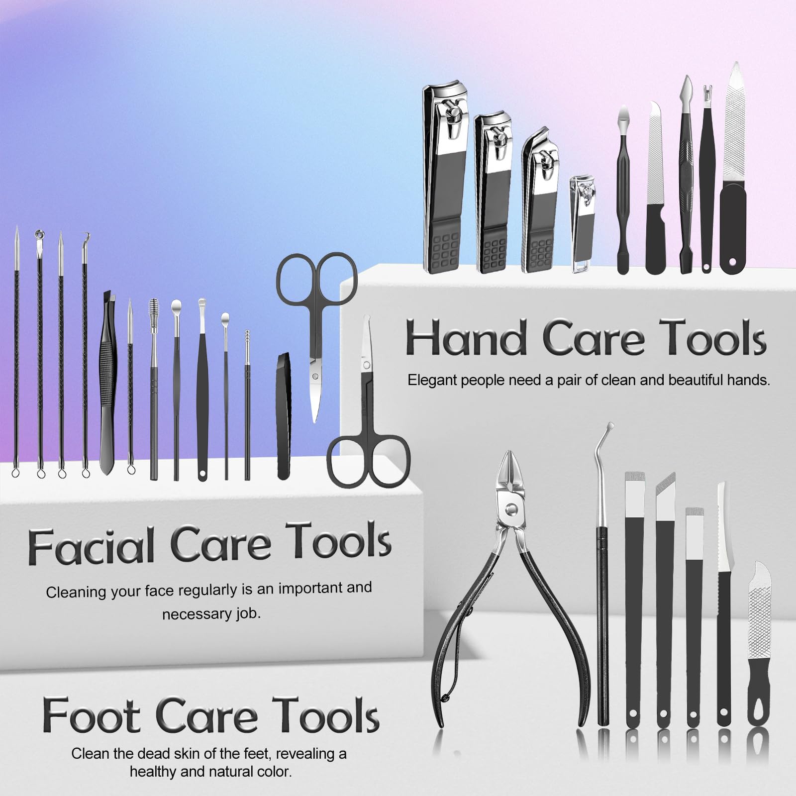 Andrea pedicure tools arranged on a surface