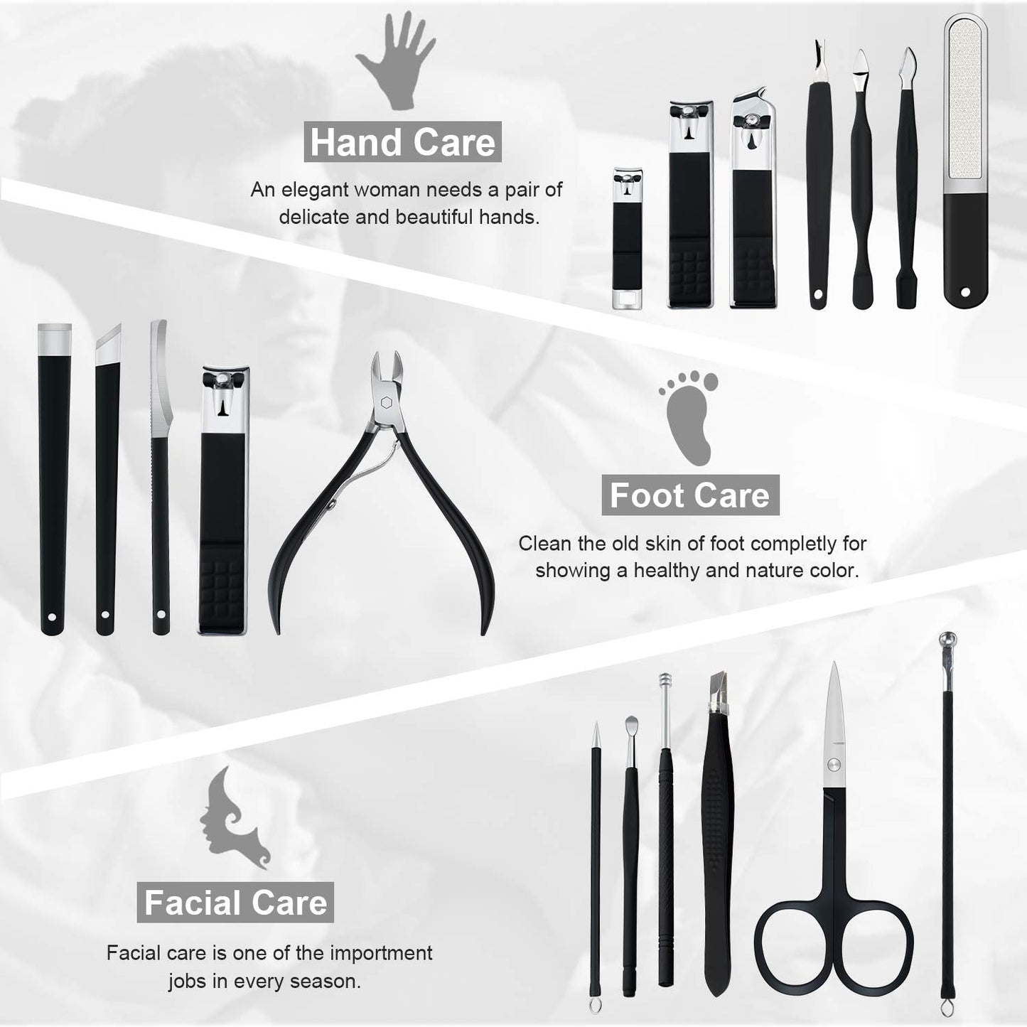 Keiby Citom stainless steel nail tools arrangement