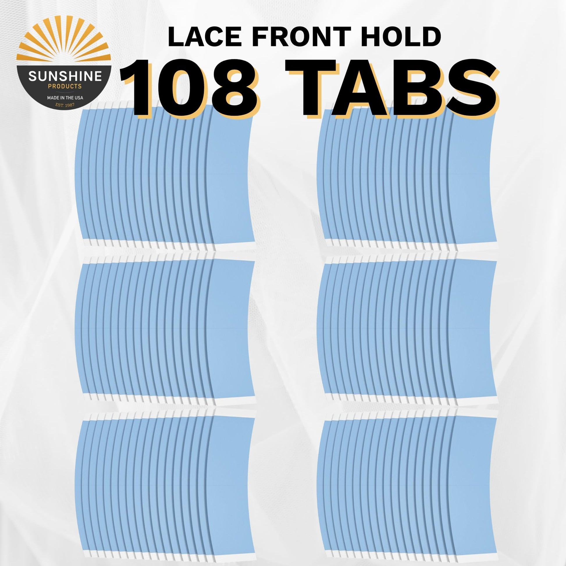 Back Curve contoured double sided adhesive strips for hair patches and toupees