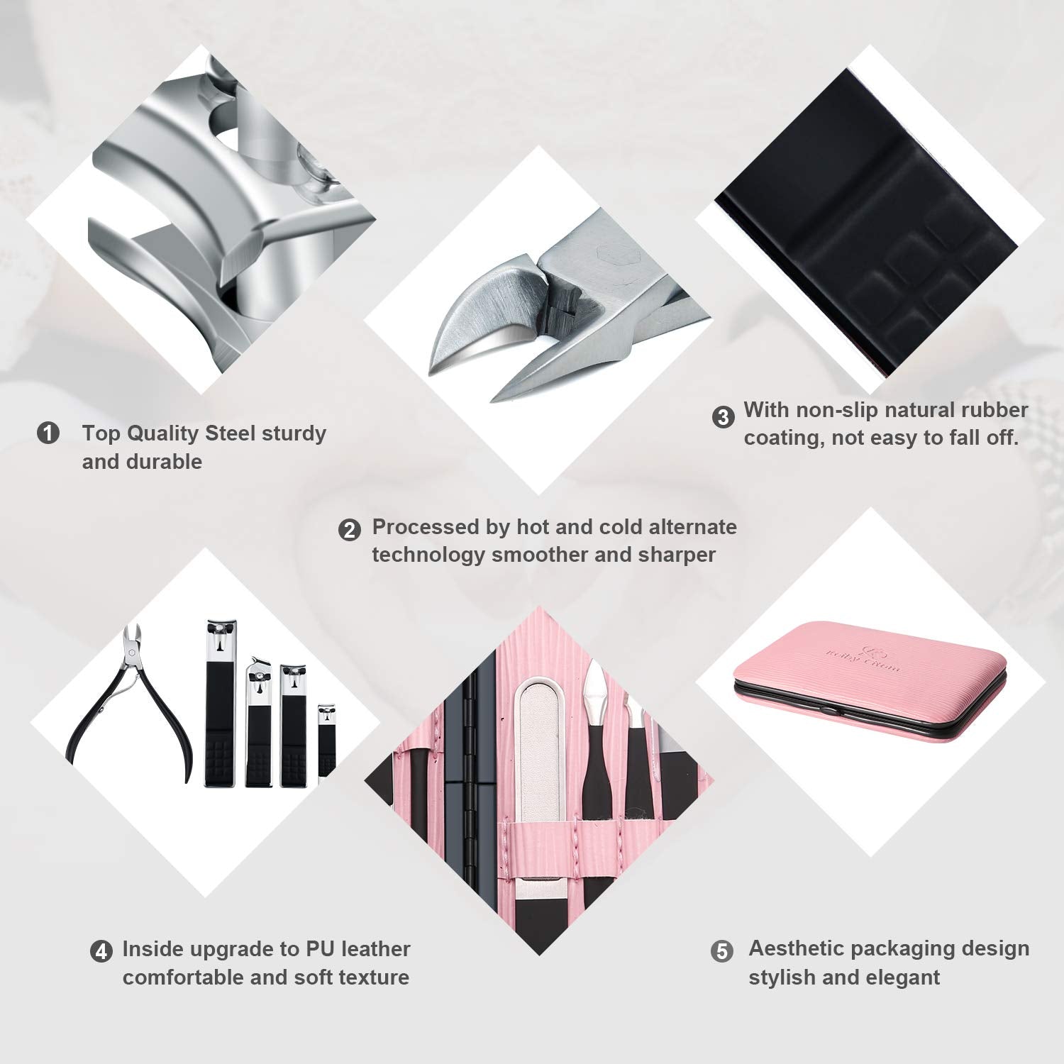 Keiby Citom professional pedicure tools with rubber grip