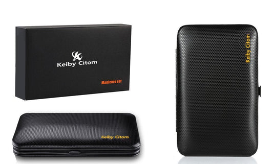 Keiby Citom manicure set tools laid out on a table