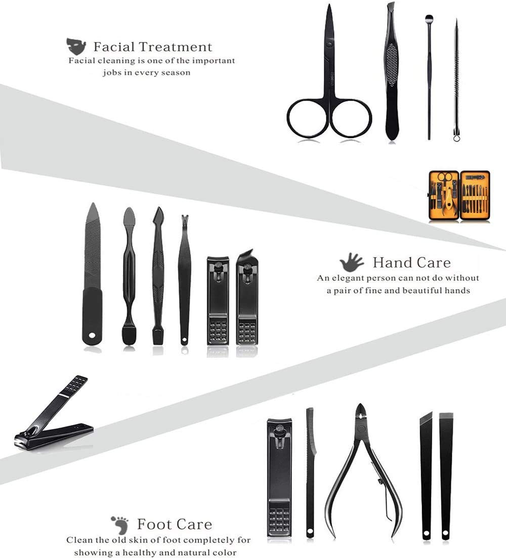 Black and yellow leather travel case for Keiby Citom grooming tools
